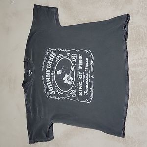 Women's Buckle Oversized Johnny Cash tee, sz lg, distressed